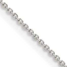 Sterling Silver 18" Diamond Cut Cable Chain