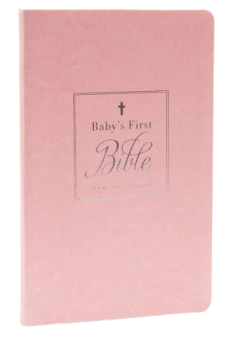 Baby's First Bible KJV - Leather Soft Pink