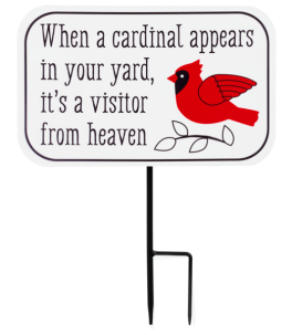 Cardinal Memorial Yard Stake - Visitor From Heaven