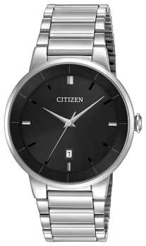 Men's Silver Tone Stainless Steel Citizen Quartz Watch