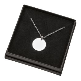 Stainless Steel Disc Necklace - 18" 
