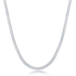 Sterling Silver 3mm Flat Mesh Chain
