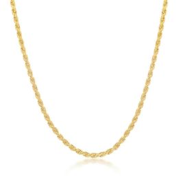 Sterling Silver Gold Plated 1.5mm Rope Chain - 18"