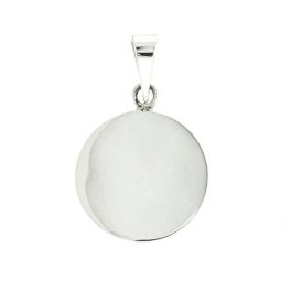 Sterling Silver Round Disc Charm - 20mm