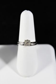 Ladies 10K White Gold Diamond Engagement Set - .25Ct