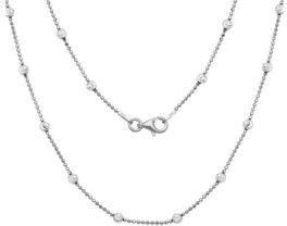 Sterling Silver 3.2mm Moon Bead Chain - 18"