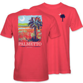 Painted Palmetto Coral Short Sleeve T-Shirt