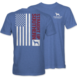 Straight Up Southern Worn Flag Short Sleeve T-Shirt