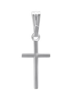 Sterling Silver Thin Cross Pendant With Bail