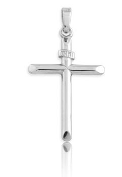 Sterling Silver Medium "INRI" Cross Pendant