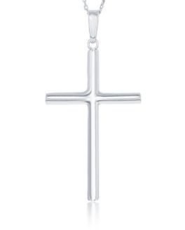 Sterling Silver Medium Thin Cross Pendant