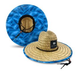 Old South Freshwater Fish Camo Straw Hat