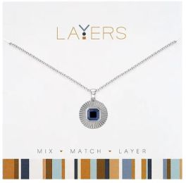 Layers Montana Blue Pendant Necklace