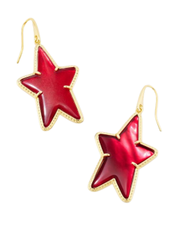 Kendra Scott Gold Tone Ada Star Drop Earrings In Cranberry Illusion