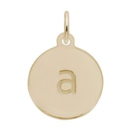 Rembrandt Gold Plated Lowercase Initial Disc