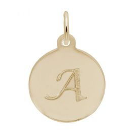 Rembrandt Gold Plated Petite Initial Disc 