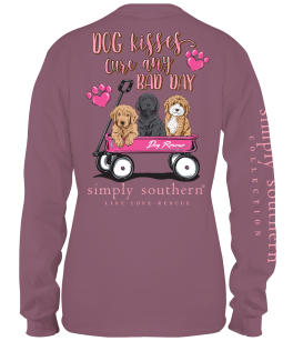 Simply Southern Dog Kiss Long Sleeve T-Shirt
