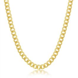 Sterling SIlver Gold Plated 4.5mm Cuban Chain - 22"