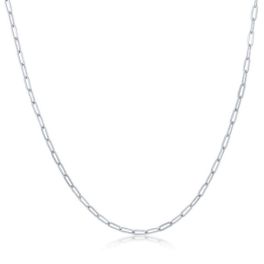 Sterling Silver 1.65mm Adjustable Paper Clip Chain - 16"