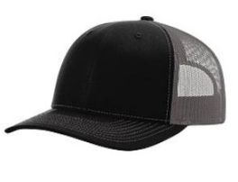 Richardson Trucker Snapback Hat - Black & Charcoal 