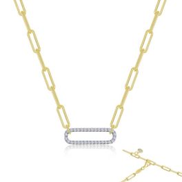 Lafonn 2-Tone Paperclip Necklace 