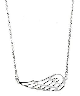 Sterling Silver Sideways Wing Necklace