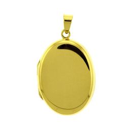 Gold Plated Sterling Silver Oval Locket - 13x17mm