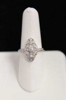 10K White Gold Diamond Ring - .21CT