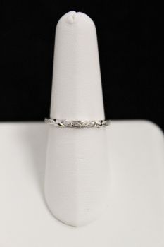 10K White Gold Diamond Stackable Band - .06CT