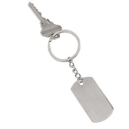 Stainless Steel Dog Tag Key Chain