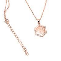 Engravable Sterling Silver Star Necklace - Rose Gold Plated