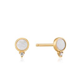 Ania Haie Gold Mother Of Pearl Stud Earrings