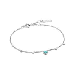 Ania Haie Silver Turquoise Drop Disc Bracelet 