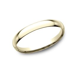Benchmark 10K Yellow Gold Regular Dome Comfort Fit 2mm Band - Size 7