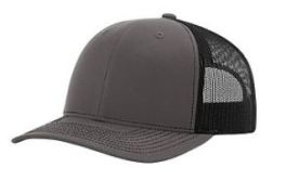 Richardson Trucker Snapback Hat - Charcoal & Black