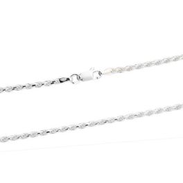 Sterling Silver 2mm Diamond Cut Rope Chain - 22"