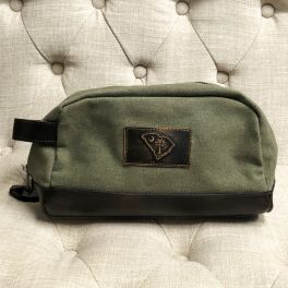 Palmetto Olive Wax Canvas Toiletry Bag