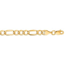 10K Yellow Gold 4.7mm Lite Figaro Chain - 18"