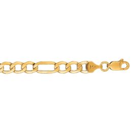 10K Yellow Gold 5.6mm Lite Figaro Chain - 24"