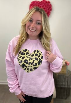 Wild Heart Sweatshirt - Baby Pink