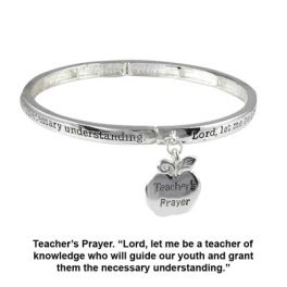 Teacher's Prayer Bracelet - Silver