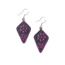Anju Silver Patina Earrings - Purple