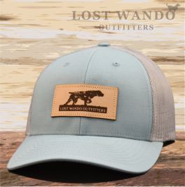 Pointer Leather Patch Hat - Smoke Blue & Aluminum