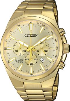 Mens Gold-Tone Stainless Steel Citizen Quartz Watch - AN8172-53P
