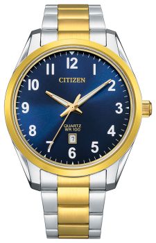 Mens Two Tone Stainless Steel Citizen Quartz Watch - BI1036-57L