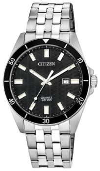 Mens Silver Tone Stainless Steel Citizen Quartz Watch - BI5050-54E