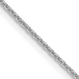 10K White Gold .9mm Cable Chain - 18"