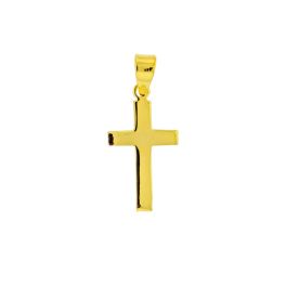 Sterling Silver Gold Plated Cross Pendant - 23mm x 12mm