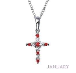 Lafonn Birthstone Cross Necklace
