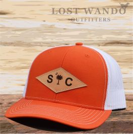 SC Diamond Palmetto Hat - Orange & White